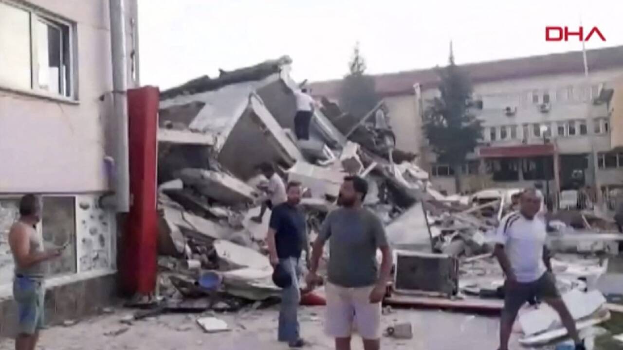 Zahlreiche Gebäude wurden zerstört 