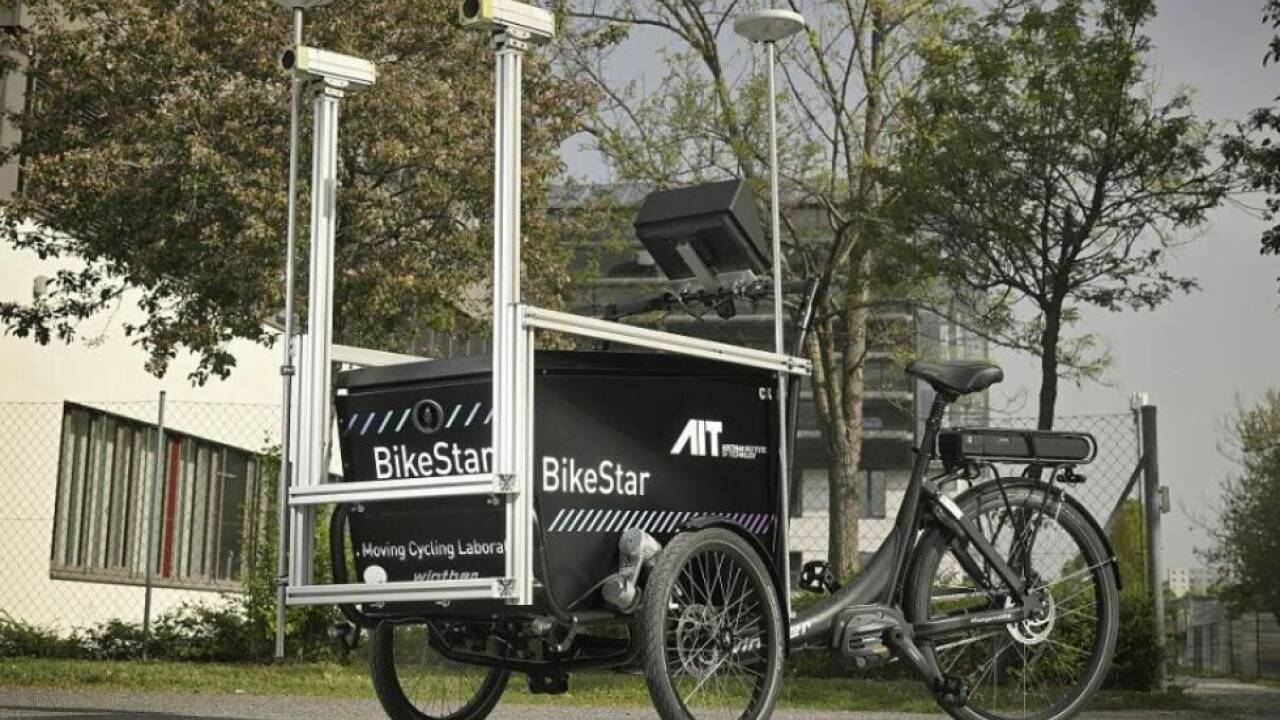 Das AIT-Messfahrrad 'BikeStar' ist mit modernster Sensorik ausgestattet 