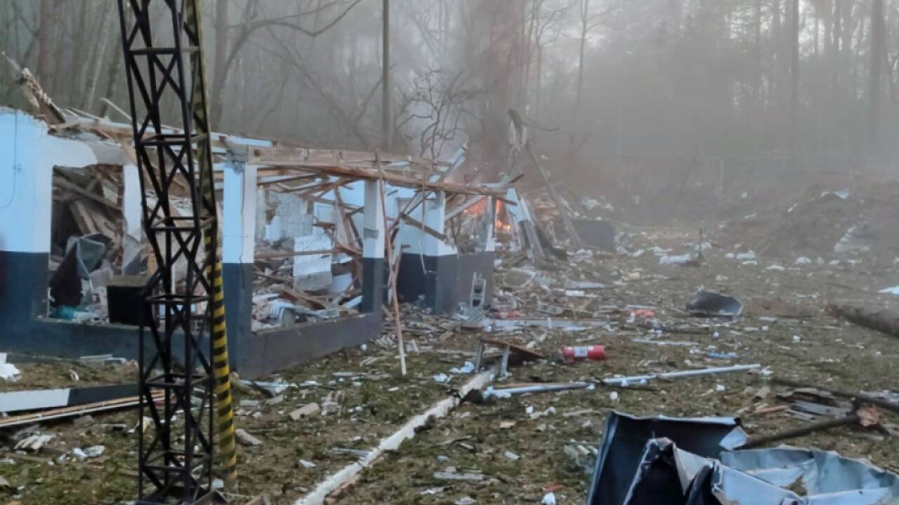 Die Explosion hatte schwere Schäden zur Folge 