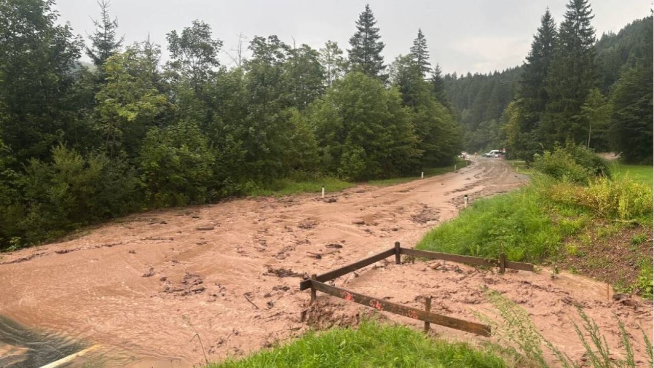 Bilder vom Unwettereinsatz in Leogang. 