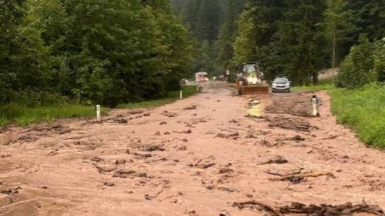 Bilder vom Unwettereinsatz in Leogang. 