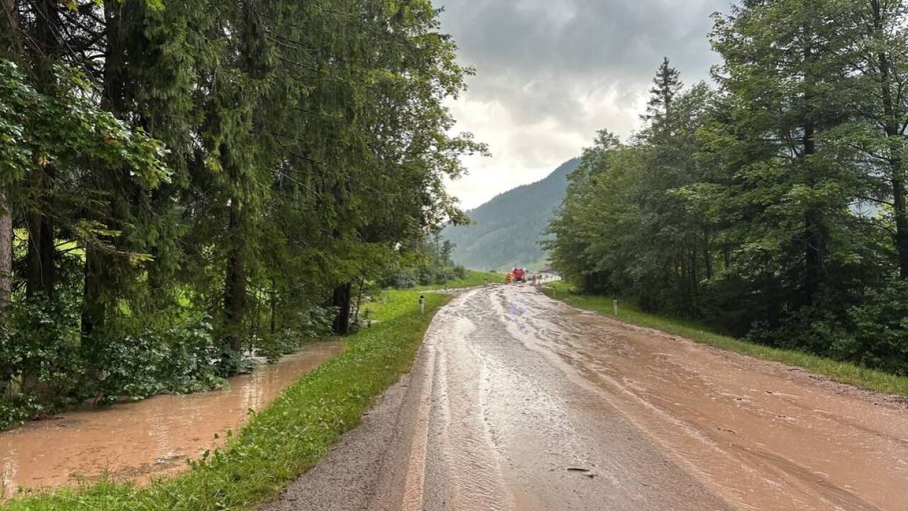 Bilder vom Unwettereinsatz in Leogang. 