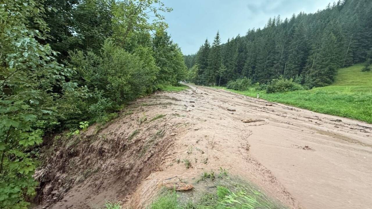 Bilder vom Unwettereinsatz in Leogang. 