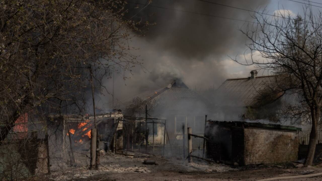 Zerstörte Häuser in der Region Pokrowsk Zerstörte Häuser in der Region Pokrowsk
