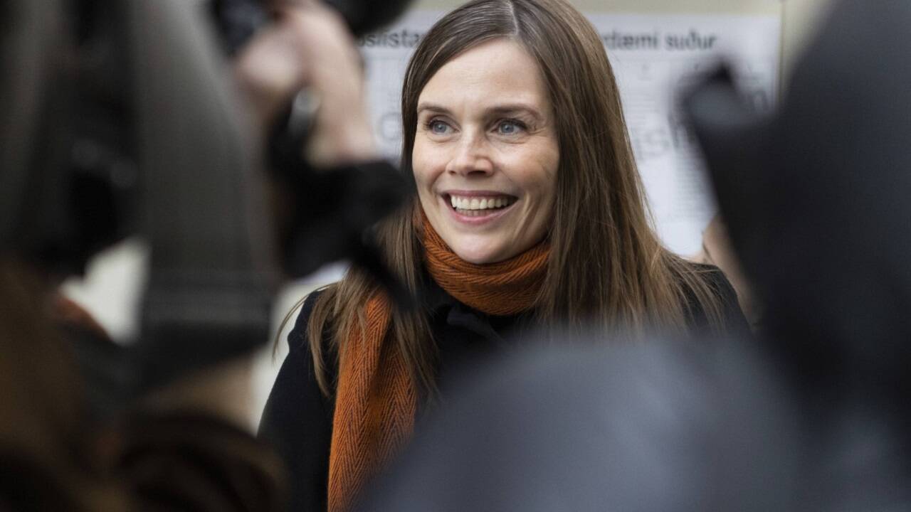 Islands Premierministerin Katrin Jakobsdottir. Islands Premierministerin Katrin Jakobsdottir.