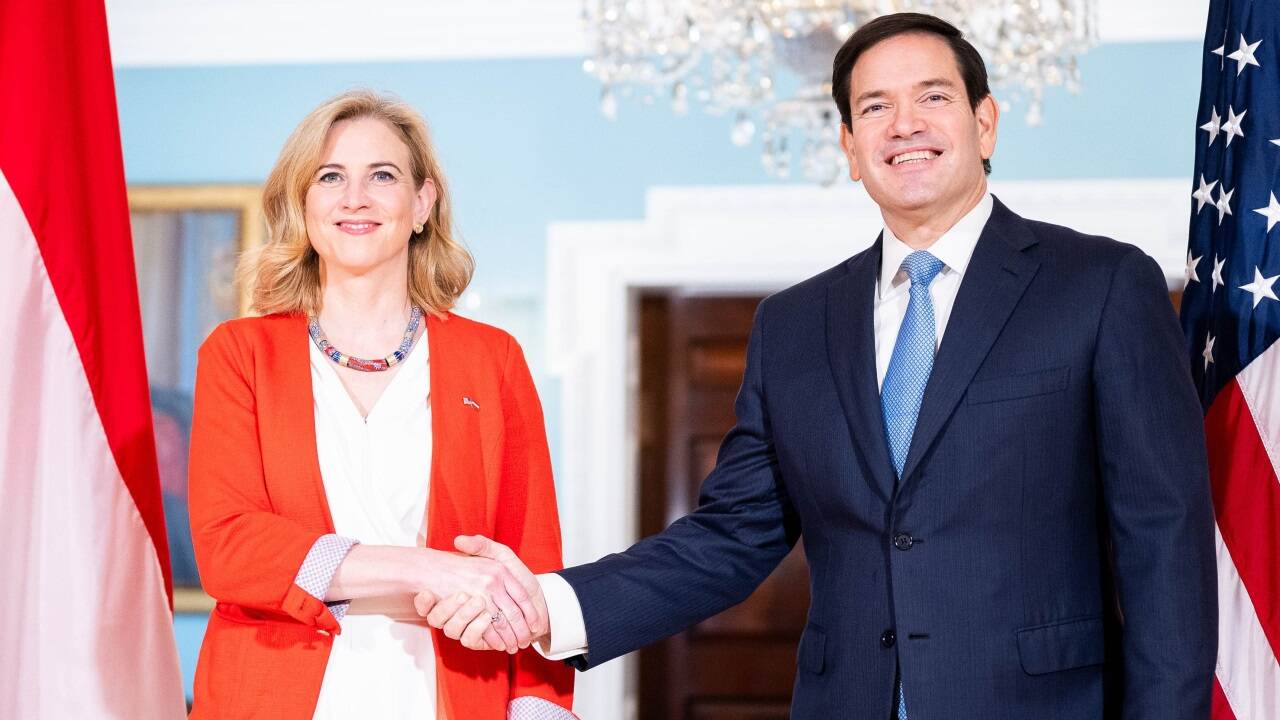 Auf Weltbühne: Meinl-Reisinger mit US-Außenminister Rubio. Auf Weltbühne: Meinl-Reisinger mit US-Außenminister Rubio.