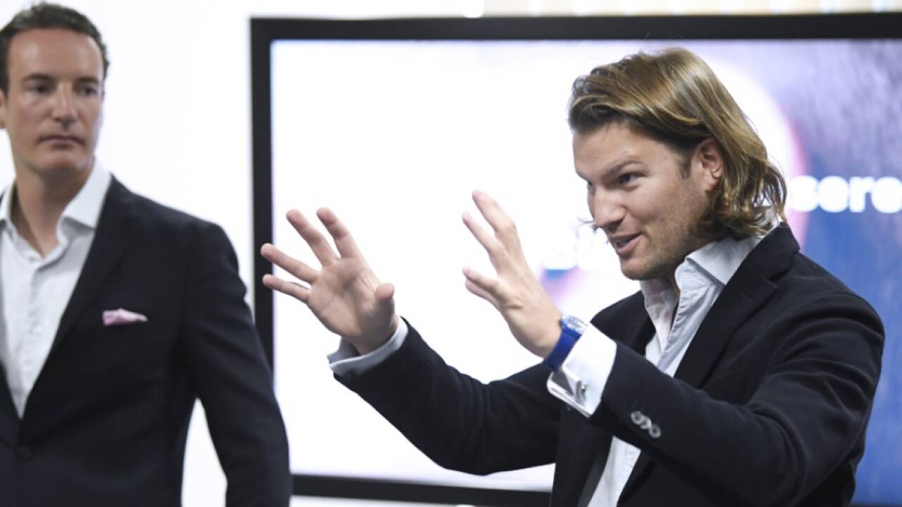 Tayenthal und Stalf (rechts) bei der Eröffnung des Wiener N26-Büros 