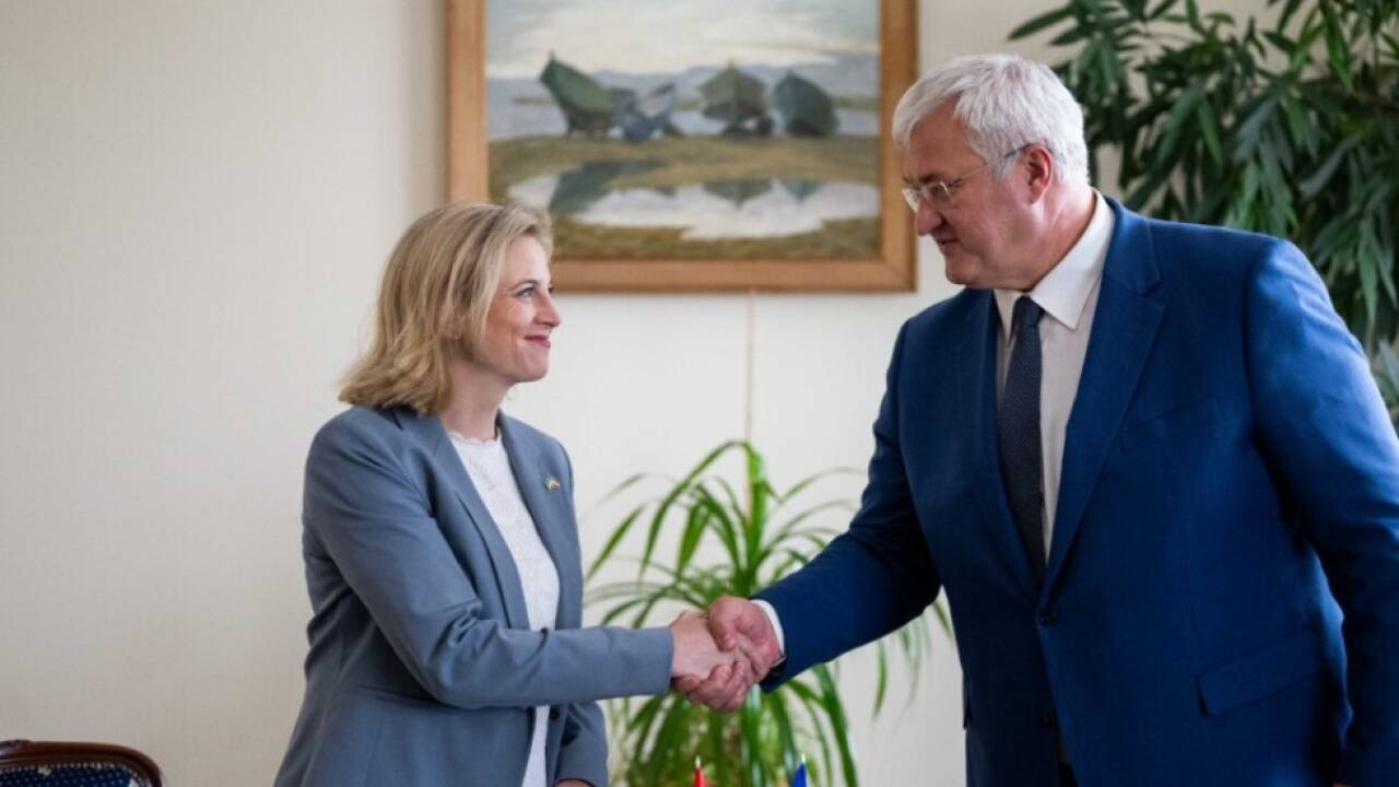 Meinl-Reisinger und ihr ukrainischer Amtskollege in Odessa Meinl-Reisinger und ihr ukrainischer Amtskollege in Odessa