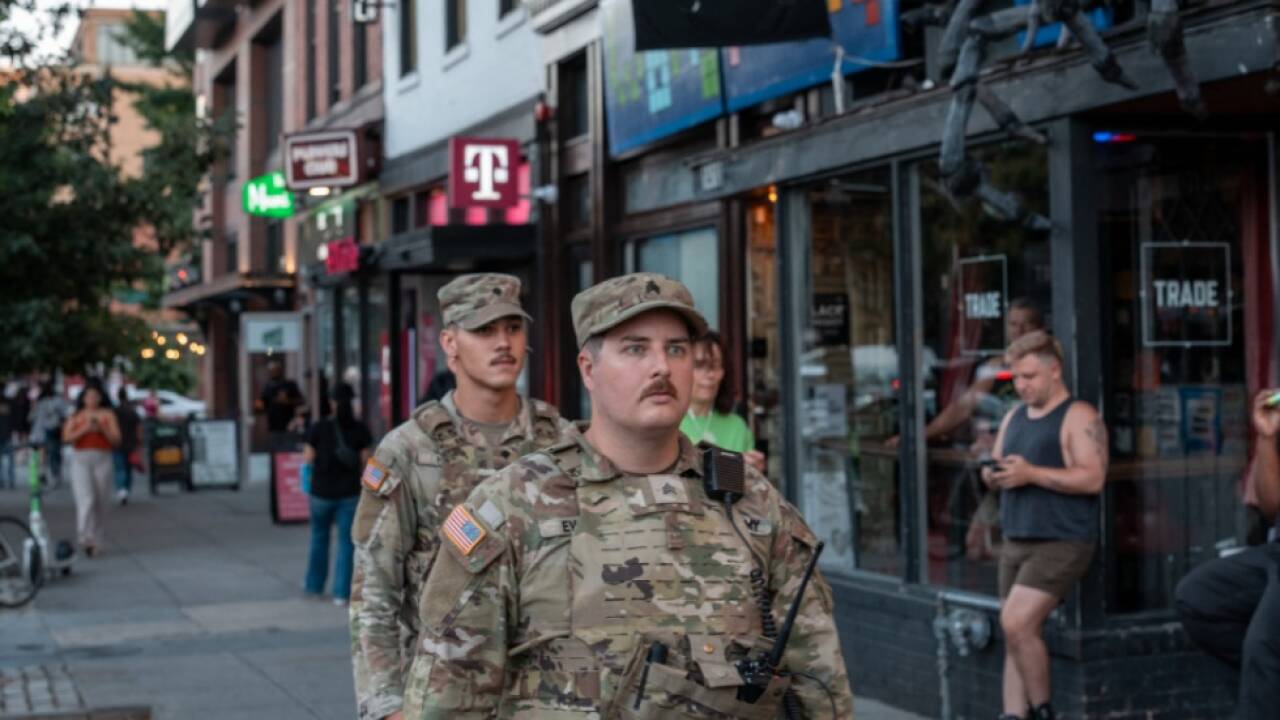 Nationalgardisten ziehen durch Washington 