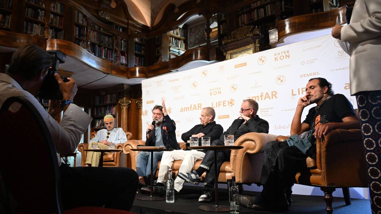 Vor der Gala gab es noch eine Pressekonferenz in Leopoldskron.  