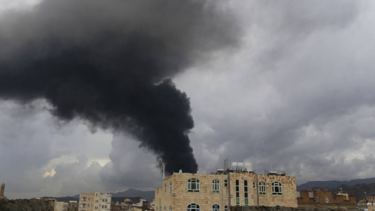 Ziel militärische Stellungen der Houthi-Miliz 