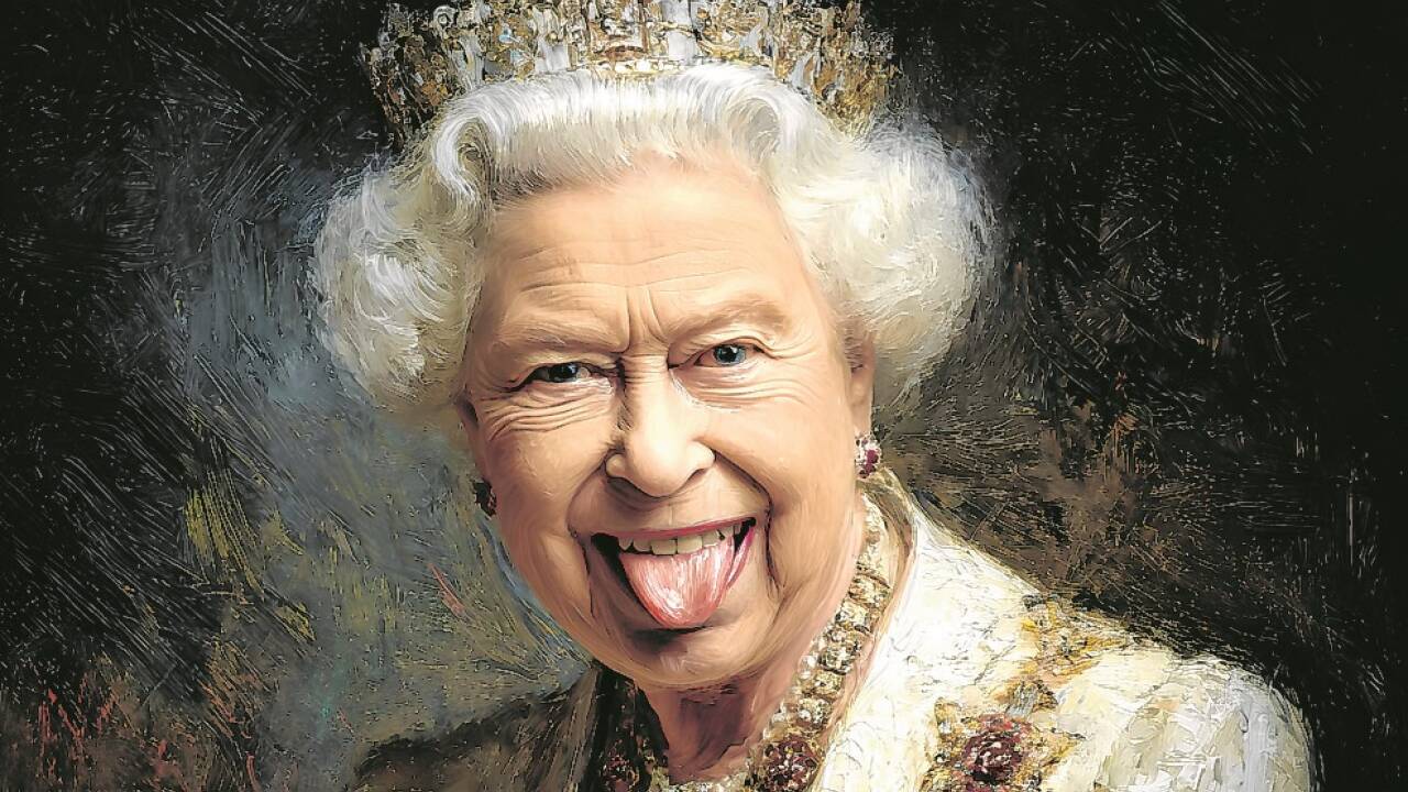 So wie in diesem Scherzbild hätte sich die Monarchin freilich nie gezeigt. Obwohl – manchen Fans des englischen Königshauses hätte das vielleicht sogar zugesagt.  