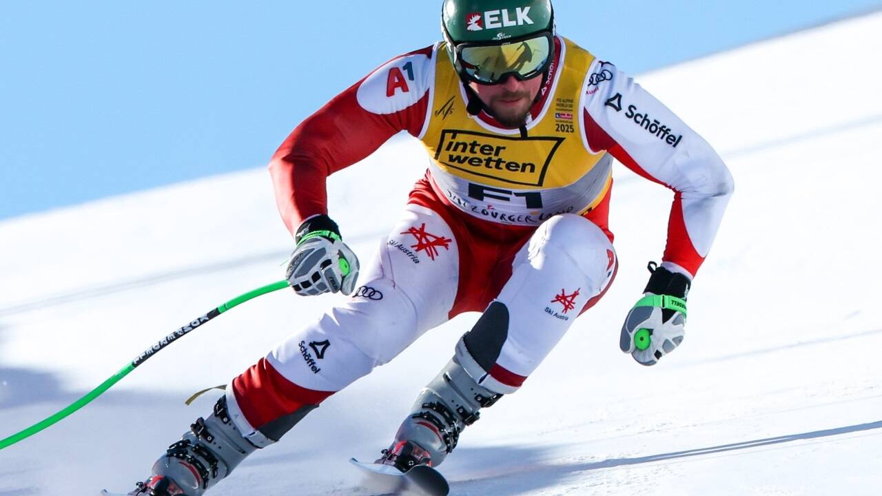 Max Franz als Vorläufer bei der Ski-WM in Saalbach-Hinterglemm. Max Franz als Vorläufer bei der Ski-WM in Saalbach-Hinterglemm.