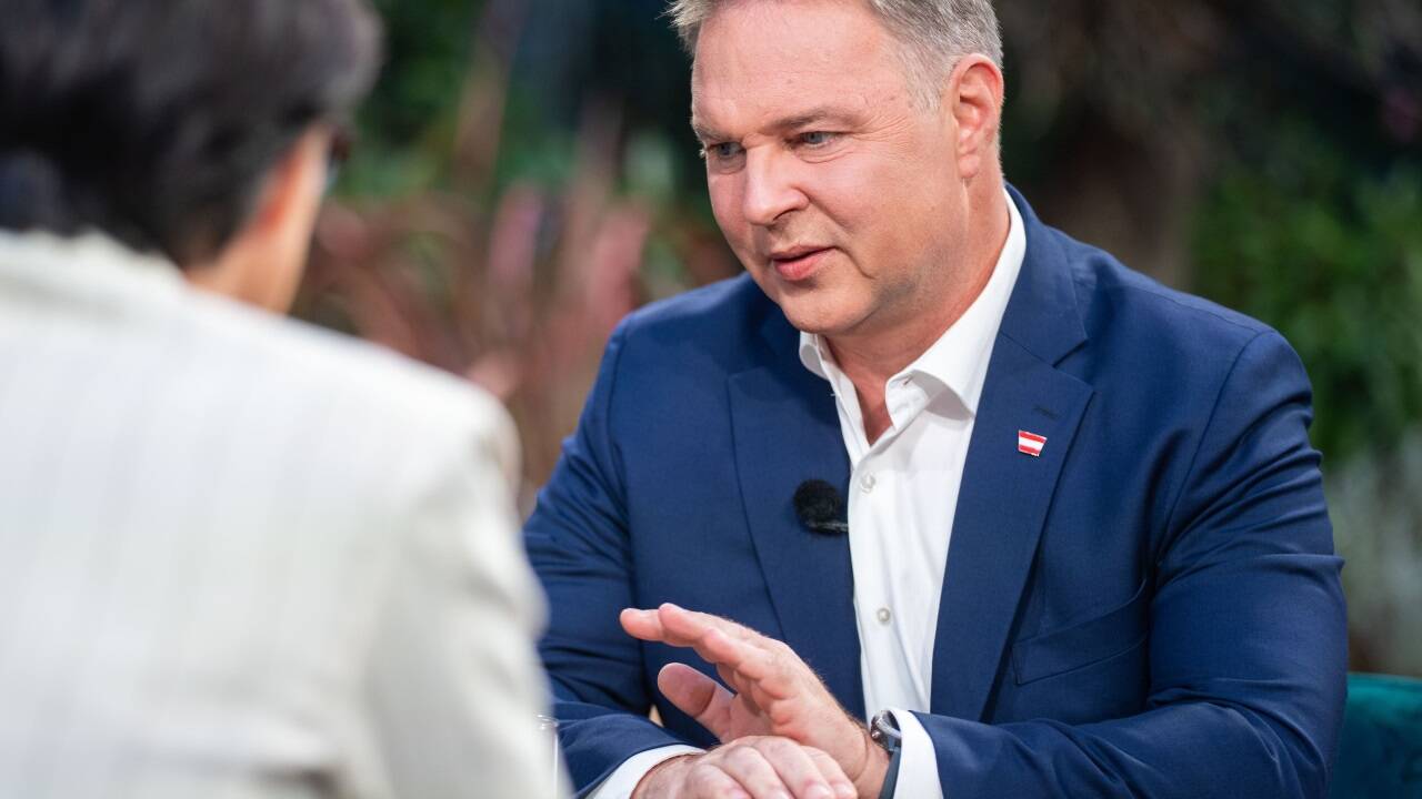 Andreas Babler im ORF-„Sommergespräch“. 