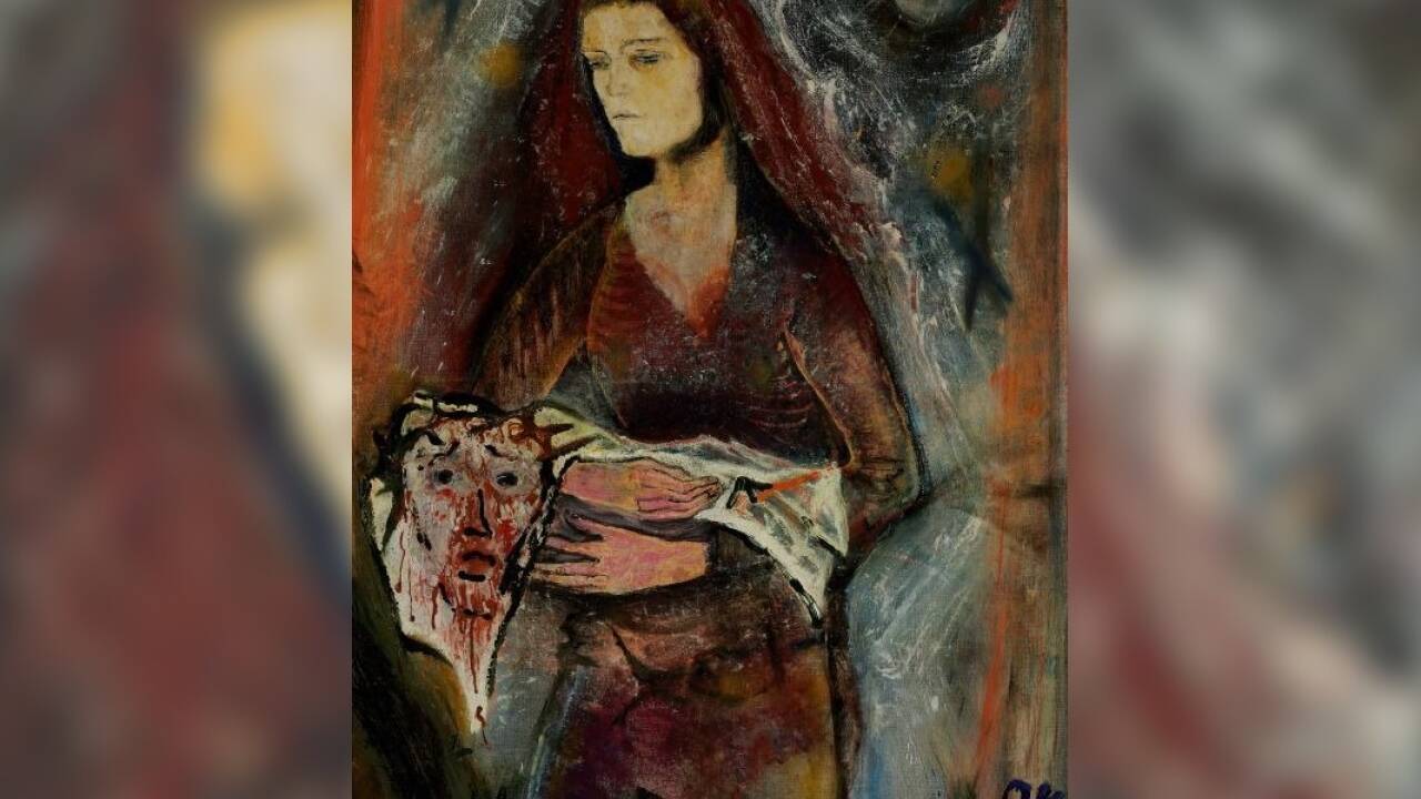 Oskar Kokoschka, „Veronika mit dem Schweißtuch“, 1909. 