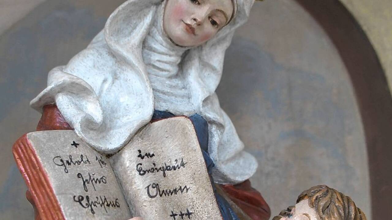 Die heilige Anna und die kleine Maria.  