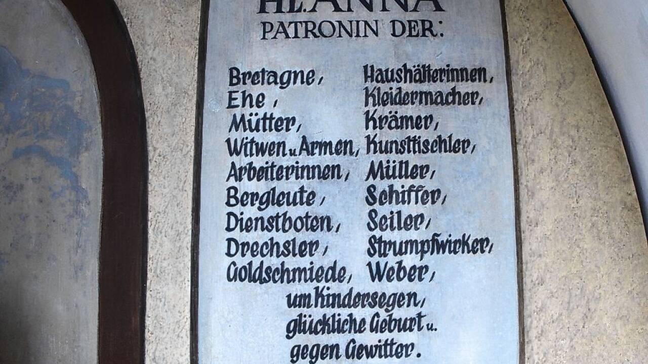 Hl. Anna, Patronin der Bretagne, Ehe, Mütter ...  