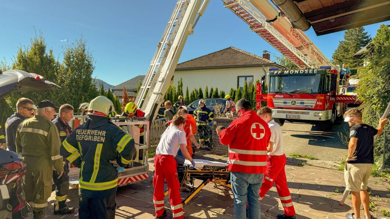 Einsatz in Tiefgraben. 