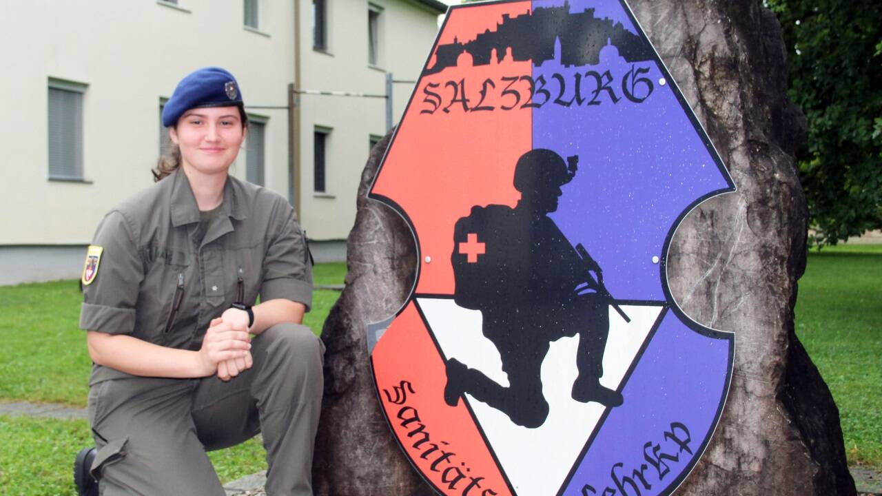Die Salzburger Soldatin Michelle Jamnig tritt zum Medizinstudium an. 