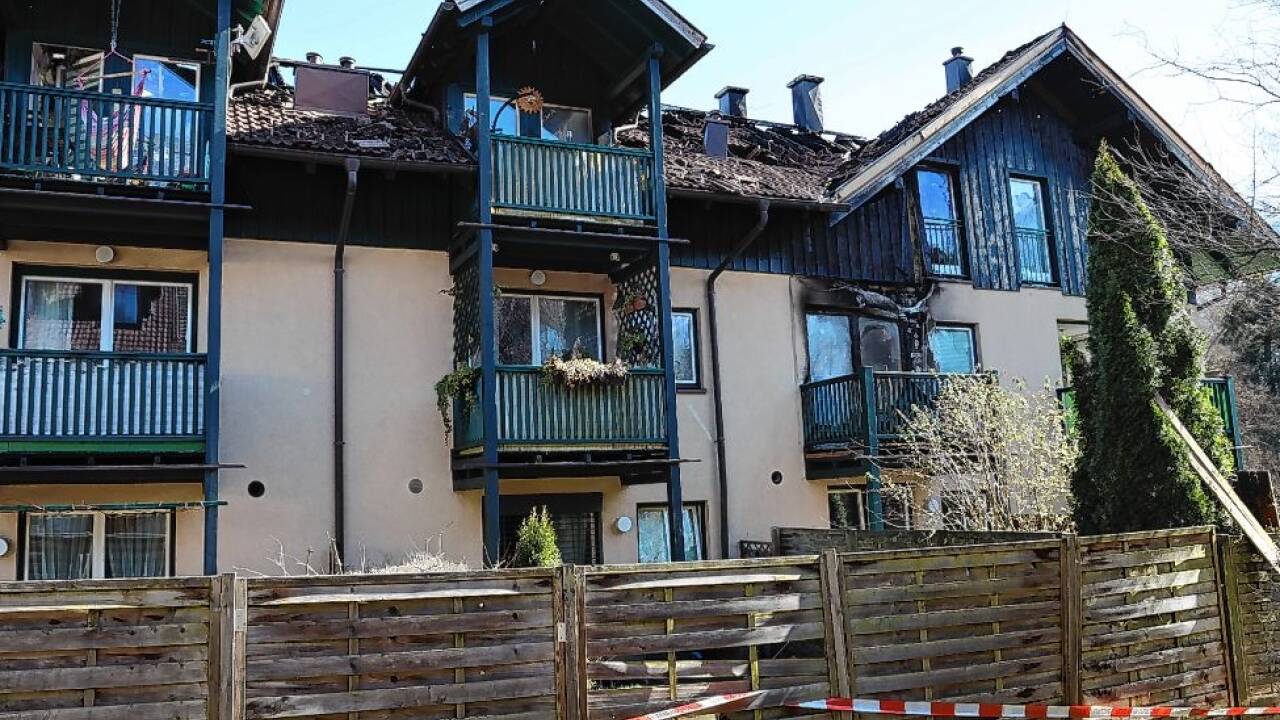 Das Haus nach dem Brand. 