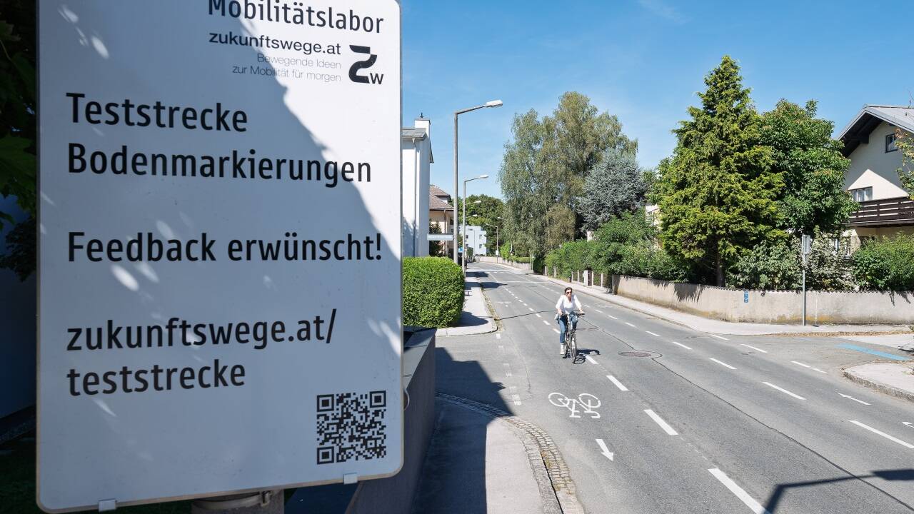 Teststrecke – Rückmeldungen sind erwünscht, von Rad- wie auch von Autofahrerinnen und Autofahrern.  