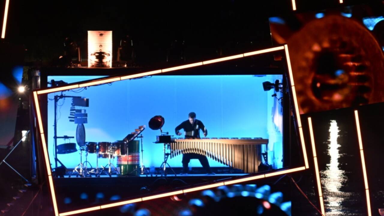 Multi-Percussion von Christoph Sietzen bei der Linzer Klangwolke. 
