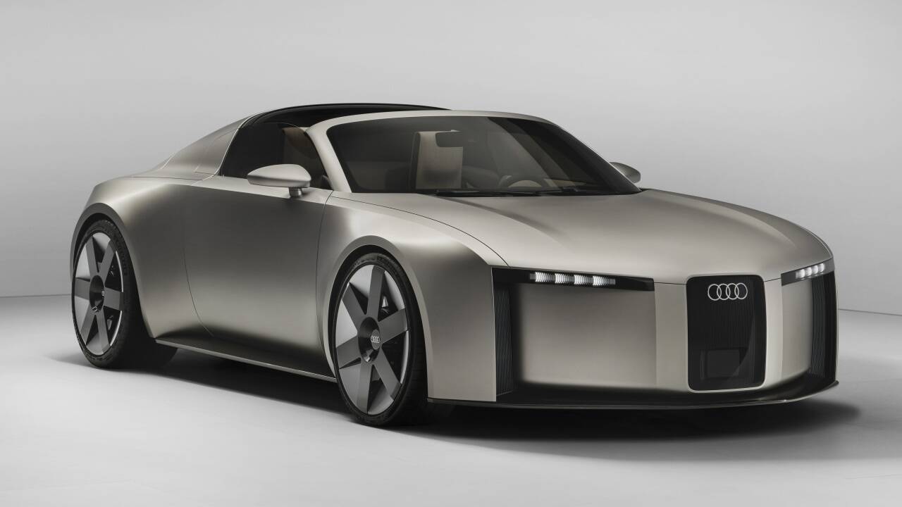 Eine Mischung aus Audi TT, Audi Avus und dem Auto-Union-Rennwagen Typ C: Der offene Sportwagen Concept C soll 2027 auf den Markt kommen.  