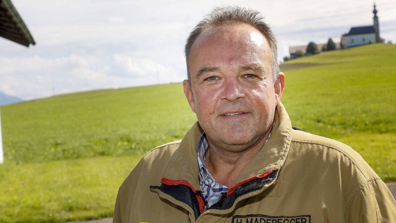 Der Neumarkter Ortsfeuerwehrkommandant Herbert Maderegger  