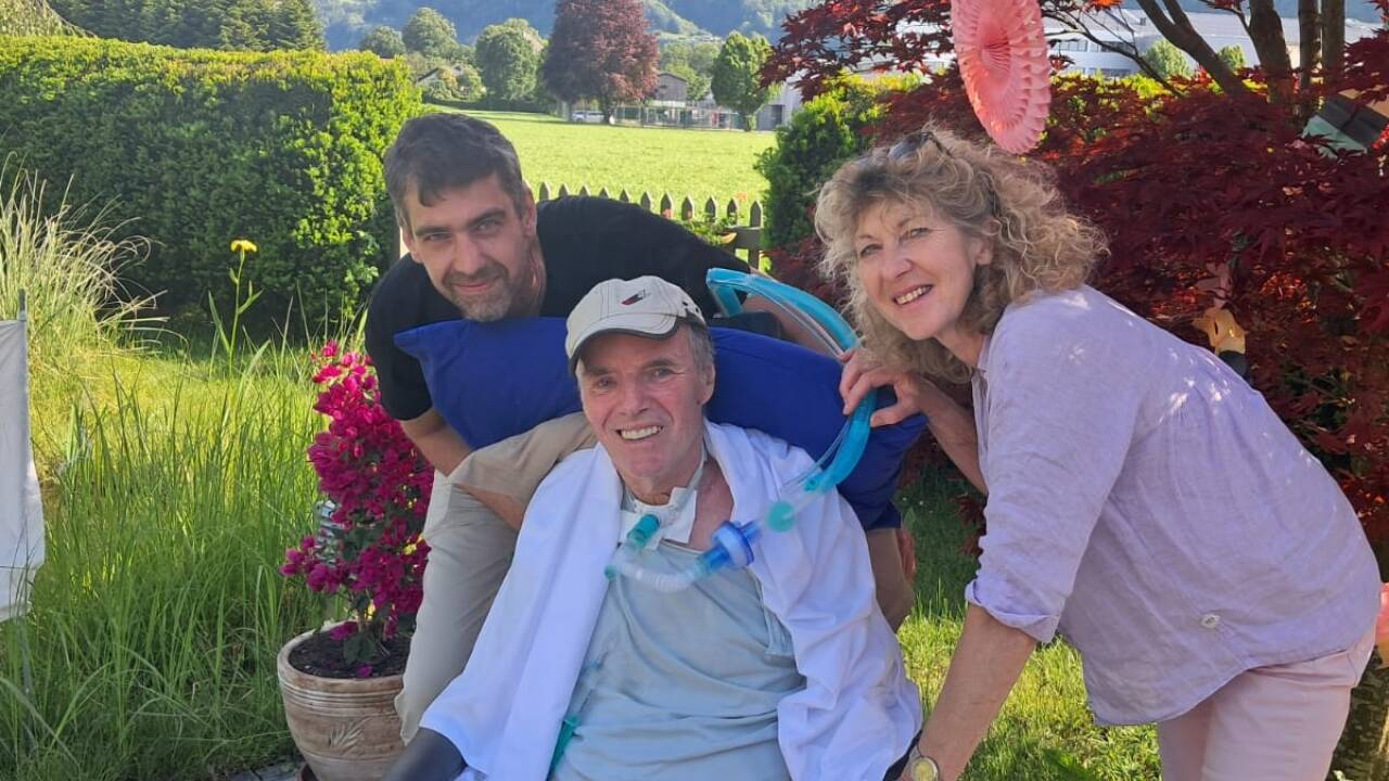 Wolfgang Aldrian, Sohn Michael Trojer und Gertrude Aldrian-Trojer. 
