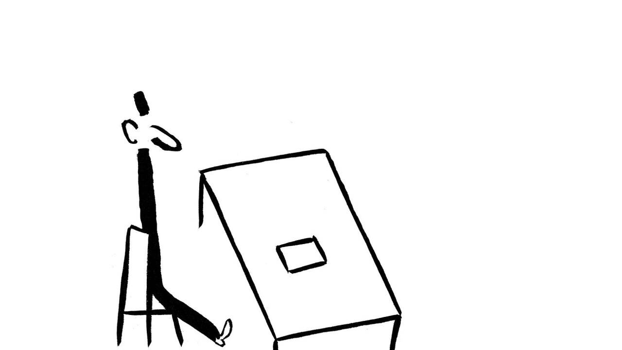 Ein leeres Blatt, auf dem Bewegung entstehen kann: Nicolas Mahler bei der Arbeit. 