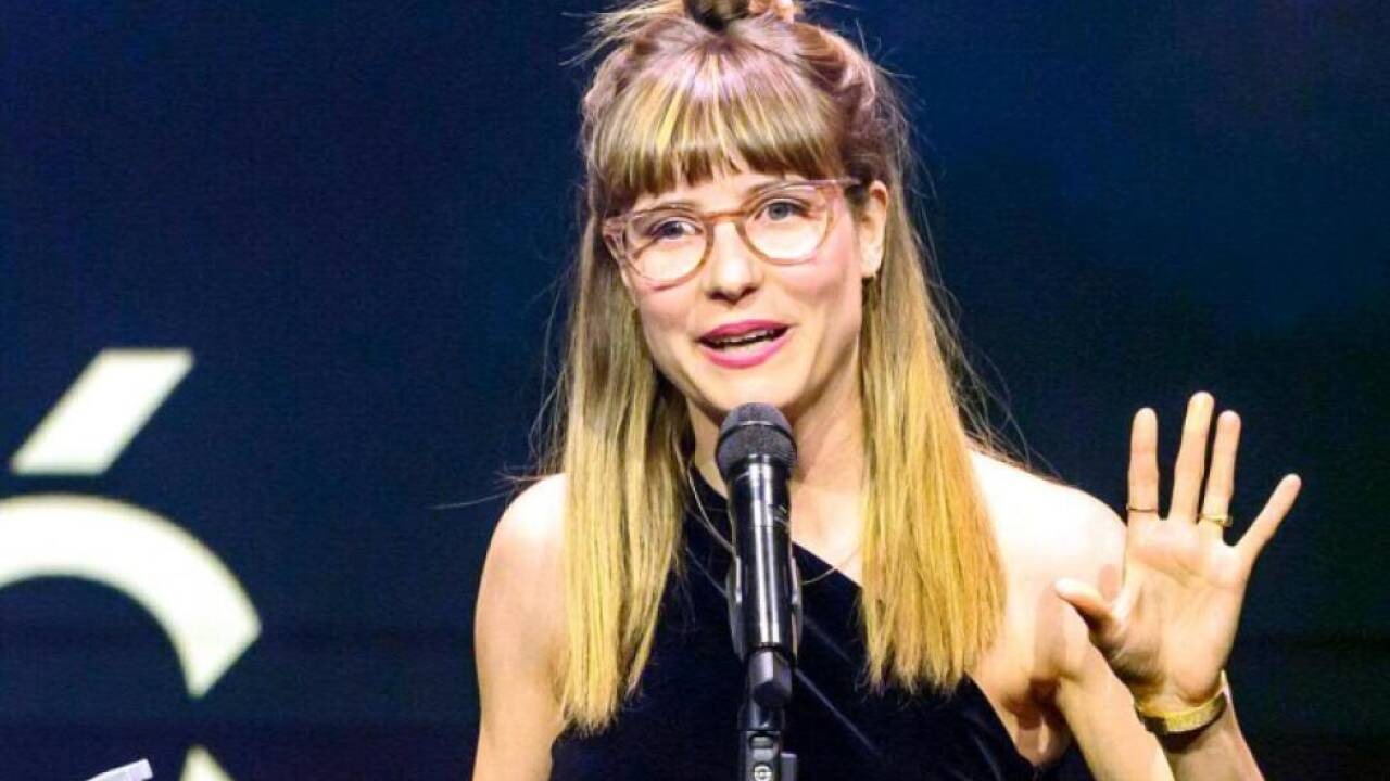 Olga Kosanovi? als frischgebacken Filmpreis-Trägerin 