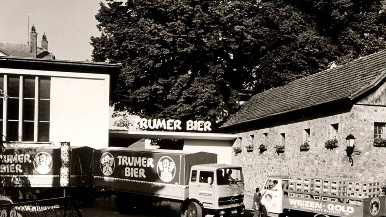 Auslieferung im Jahr 1950 – die Marke Weizen-Gold stand für ein Weißbier. 