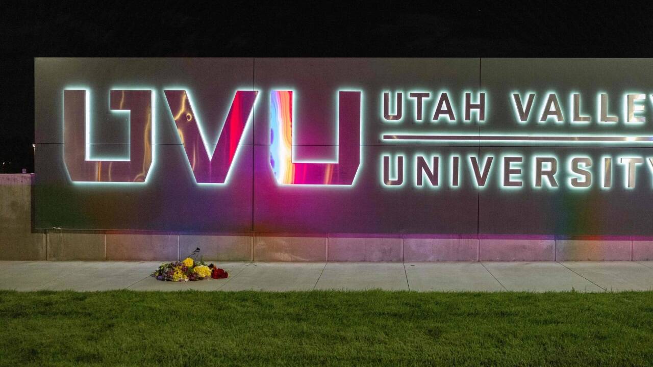 Charlie Kirk wurde am Mittwoch bei einem Auftritt an der Utah Valley University getötet.  