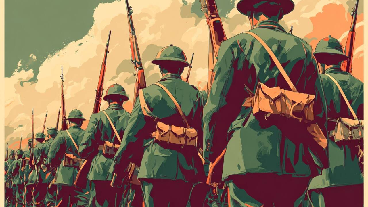 Heute wird in der Ukraine gekämpft – früher eben woanders. Das Grauen bleibt das Gleiche.  