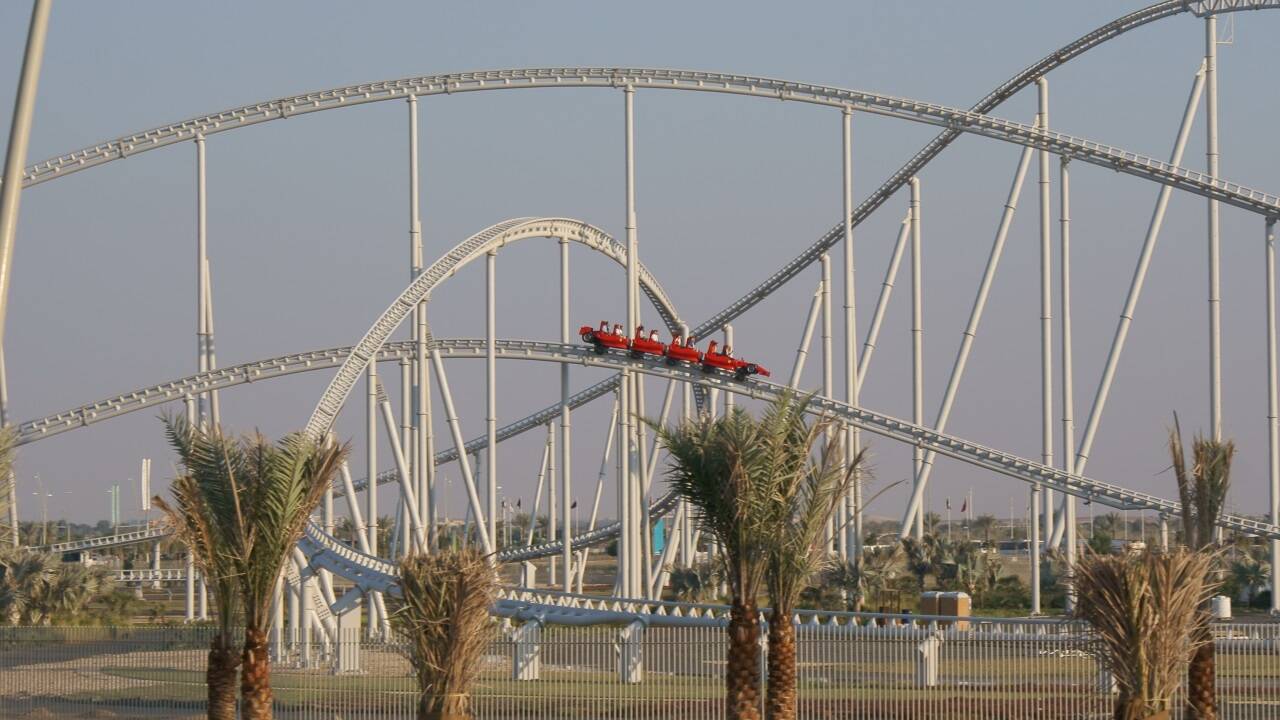 Der Stolz von Abu Dhabi: die Formula Rossa in der Ferrari World. 