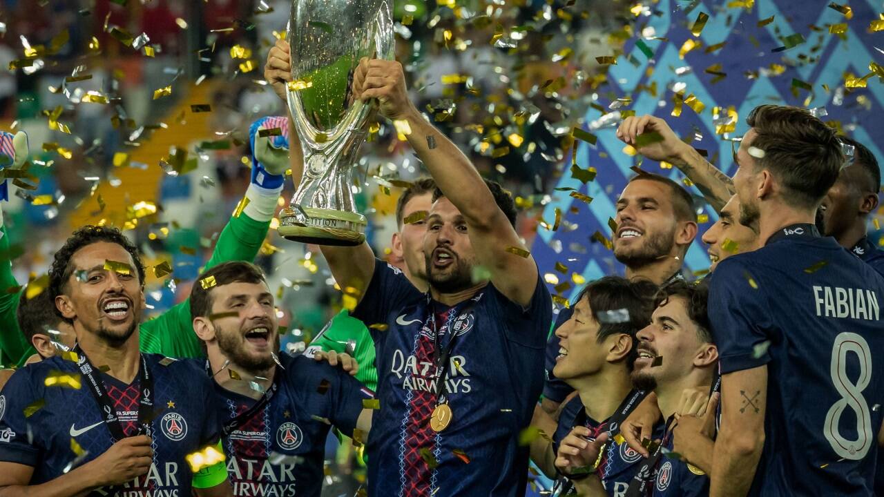 Paris Saint-Germain krönte sich 2025 in Udine zum Supercup-Sieger. 