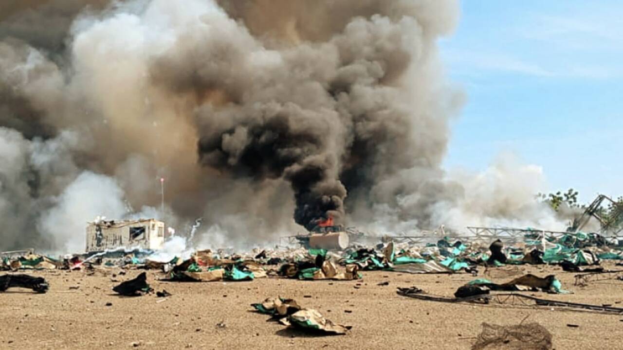Rauchwolken am Ort der Explosion im Bundesstaat Zulia 