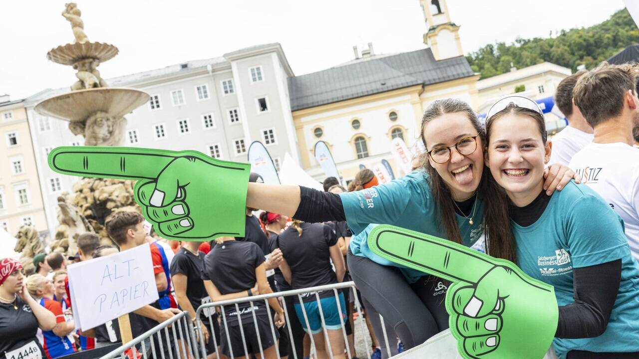 Impressionen vom Businesslauf 2025 in der Salzburger Altstadt.  
