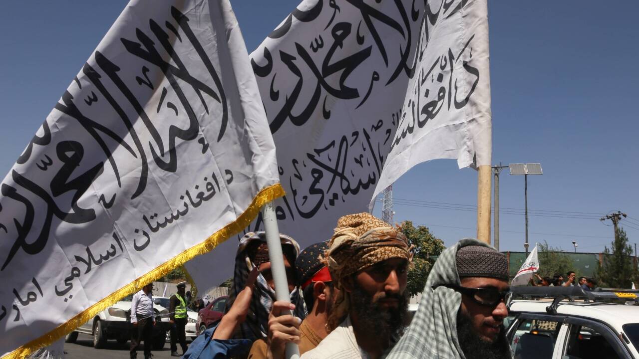 Anhänger der Taliban in der afghanischen Hauptstadt Kabul. 