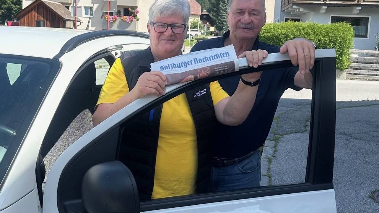 Zeitungszusteller Anna und Hans Thanner. 