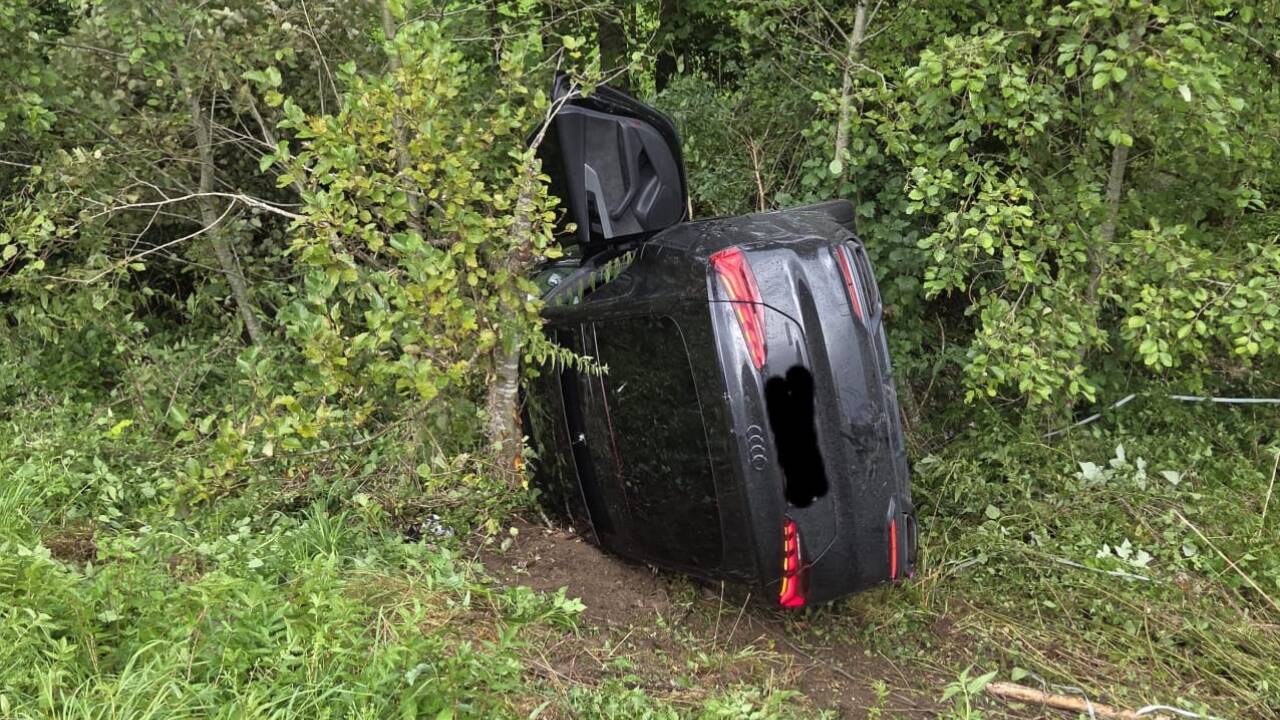 Der Autofahrer kam aus unbekannter Ursache von der Straße ab. 