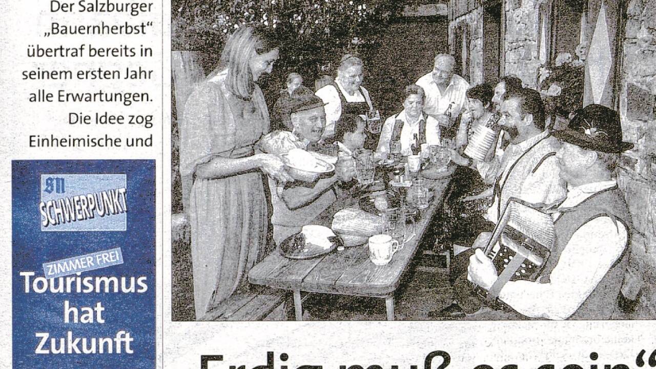1996 berichteten die SN über den ersten Bauernherbst. 
