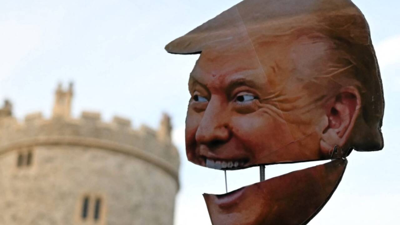 Demonstration gegen Trump beim Schloss Windsor 