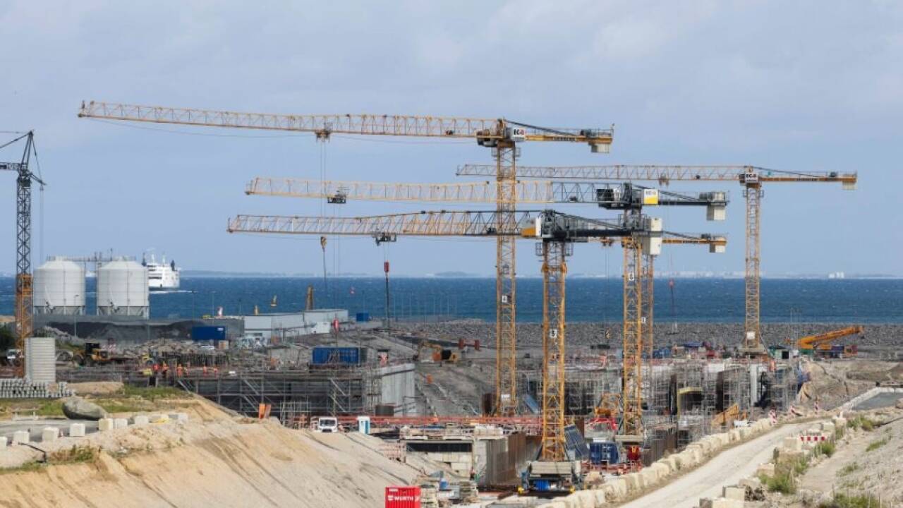 Baustelle Fehmarnbelttunnel auf deutscher Seite 