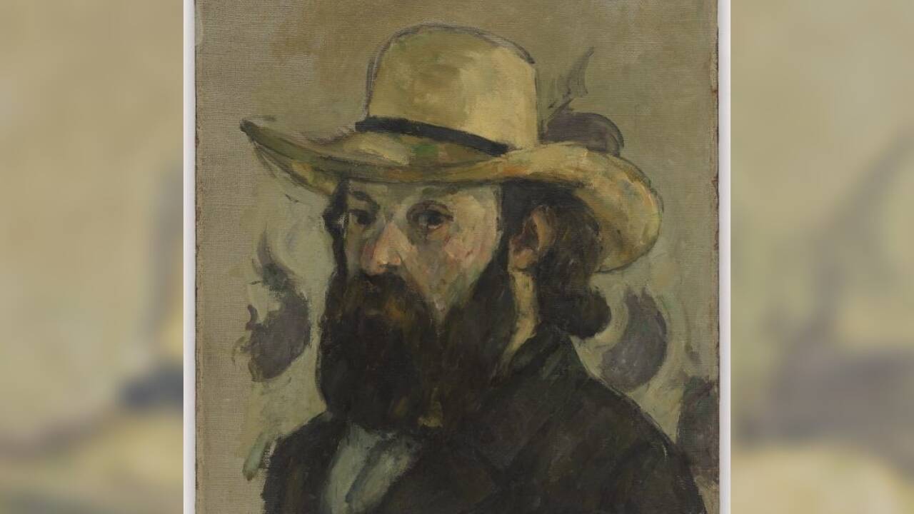 Paul Cèzanne: Selbstportrait mit Strohhut.  