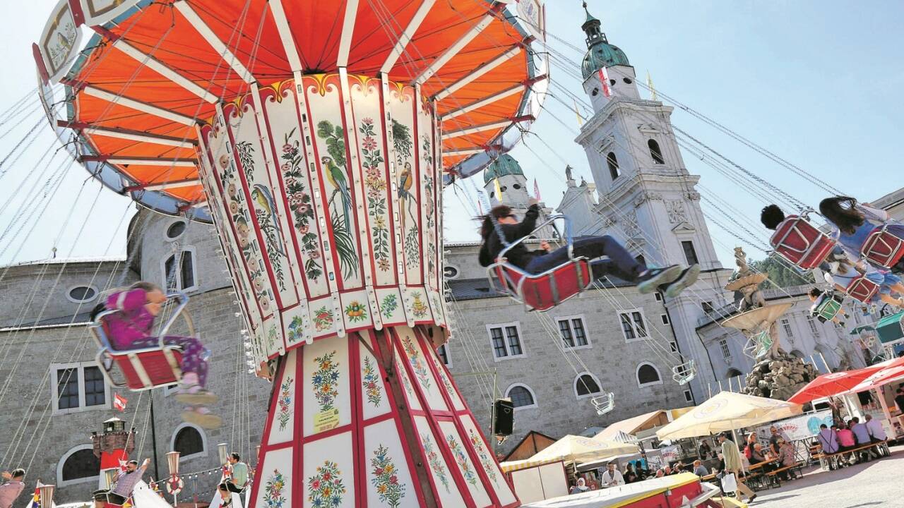 Rupertikirtag in der Stadt Salzburg. Rupertikirtag in der Stadt Salzburg.