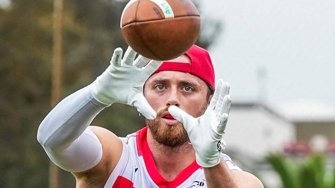 Der Salzburger Alexander Hauch spielt bei der Flag-Football-EM. 