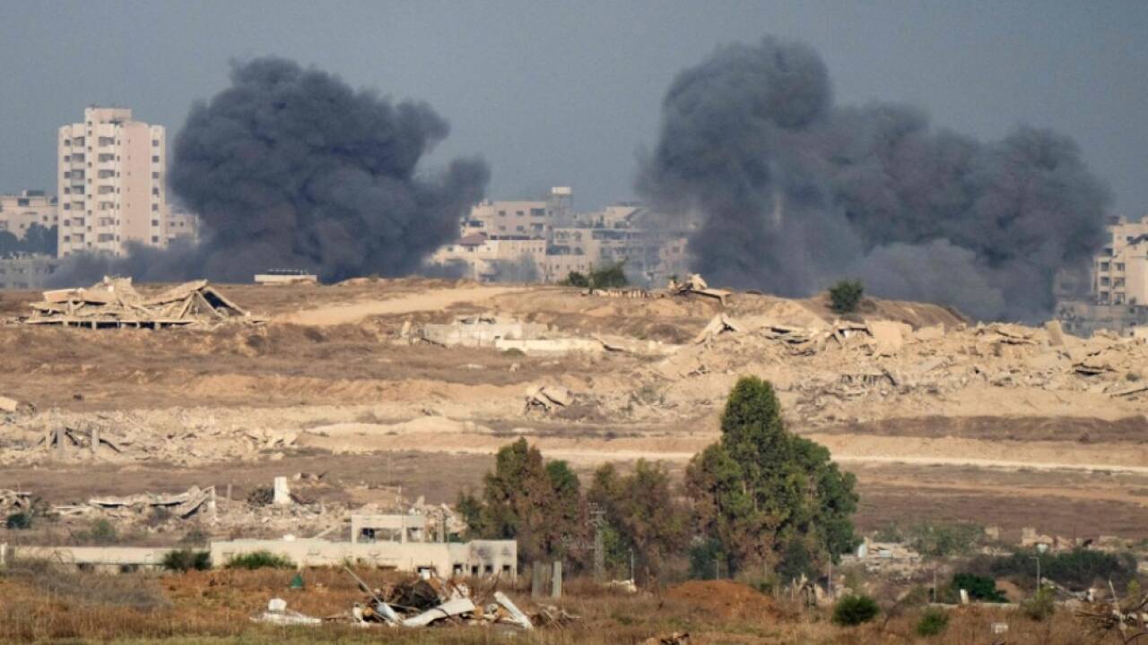 Rauch über dem Gazastreifen nach israelischem Angriff 