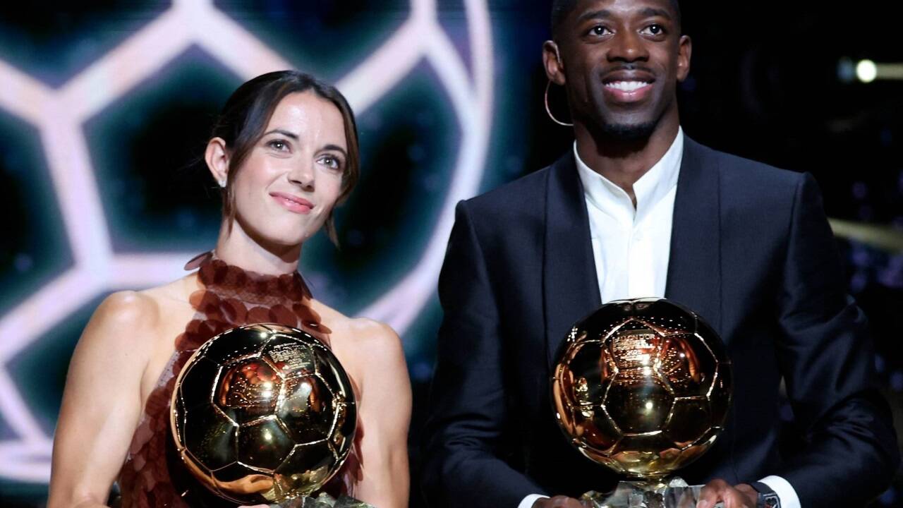 Aitana Bonmatí und Ousmane Dembélé. 