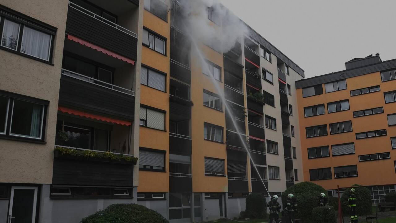 Feuerwehreinsatz in der Erentrudisstraße. 